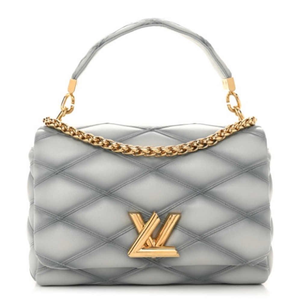 Louis Vuitton GO 14 MM Blue w/Gold Hardware